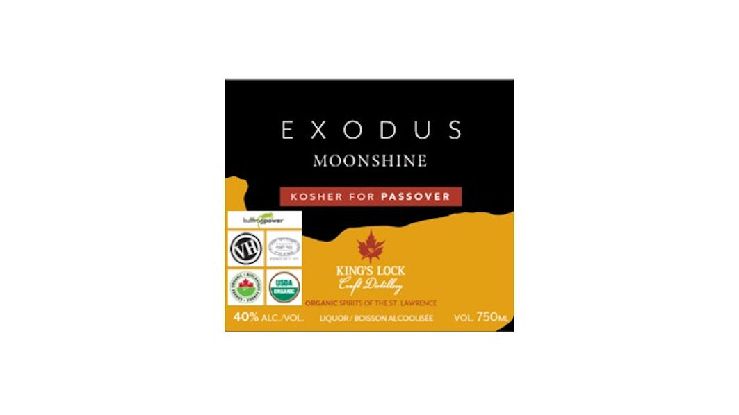 Exodus Moonshine Kosher for Passover King's Lock Craft Distillery
